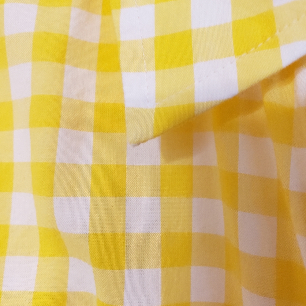 Talbots Yellow Gingham Button-Up Shirt - Picture 4 of 4